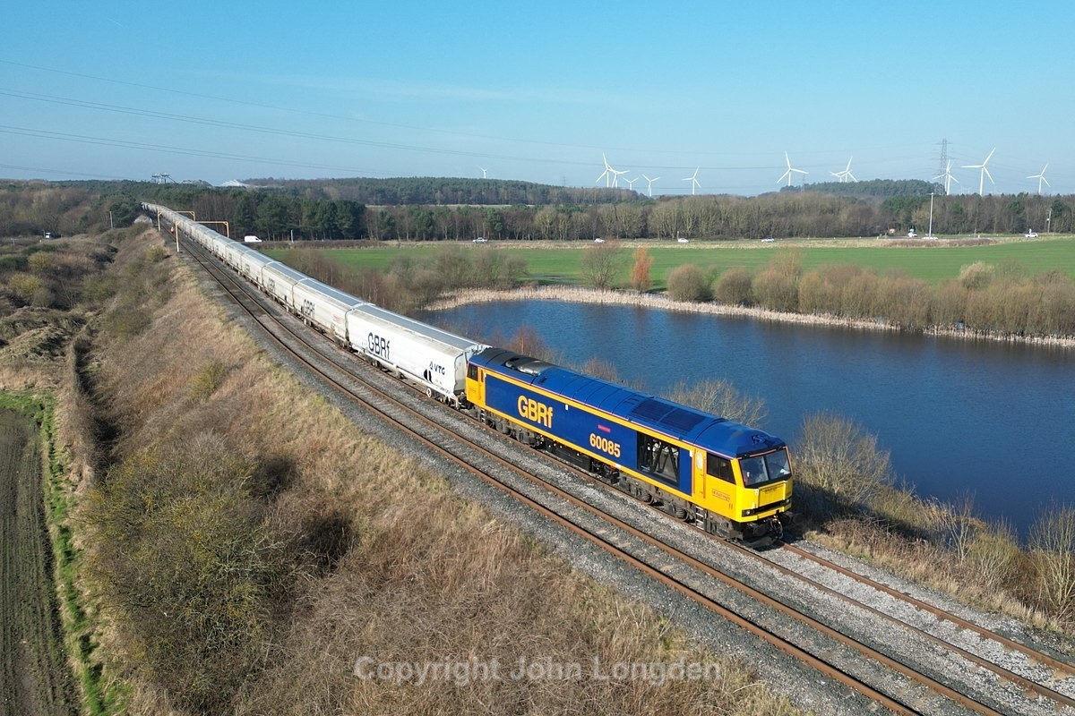 JL - 4.3.24 60085 6N86 Tyne Dock - Lynemouth, Nr Woodhorn - Blyth & Tyne (north to south)