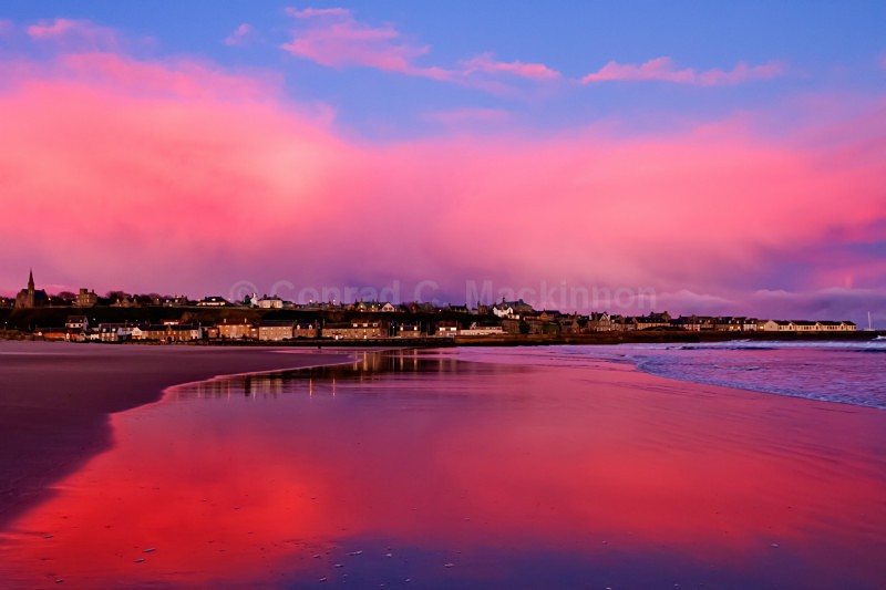 Morning reflections Lossiemouth - Fire