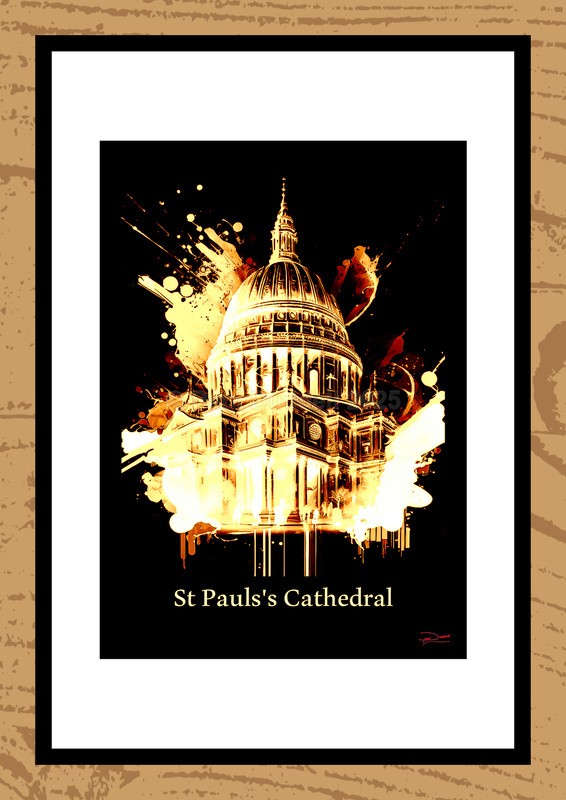 St Paul's Cathedral Ink Paintings by Artist Paul Duddell
