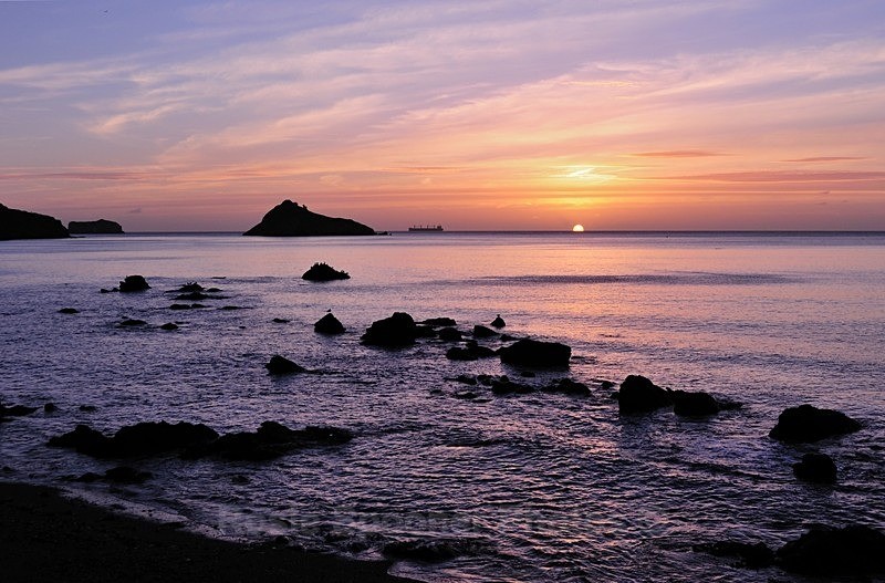 Low Tide with the sun just rising - Meadfoot Beach Torquay