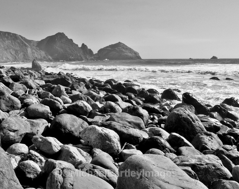 Rocky Coast - Black and White