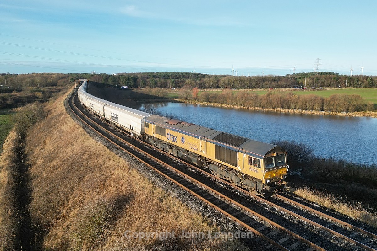 JL - 14.12.24 66301 6N86 Tyne Dock CT - Lynemouth, Woodhorn - Latest shots