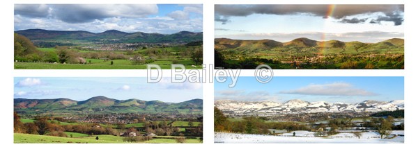 Panoramic landscape photo of the Vale of Clwyd