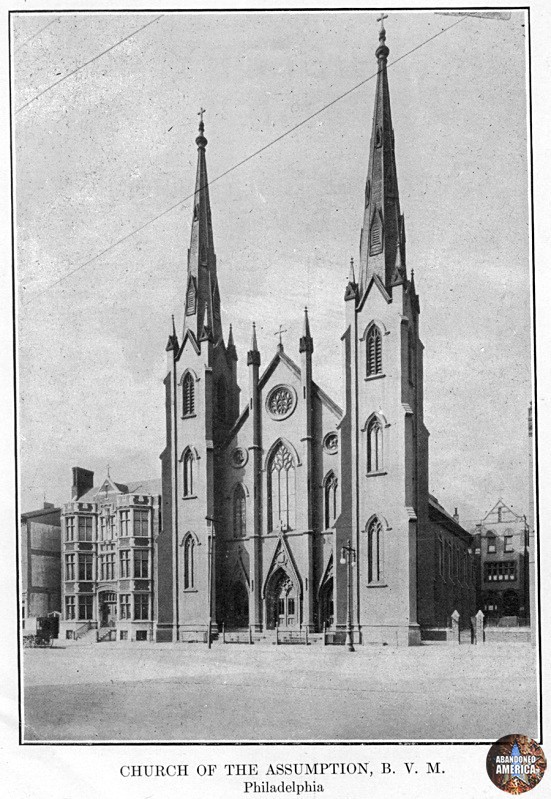 historical photographs of the church of the assumption, philadelphia pennsylvania - presented by matthew christopher murray of abandoned america