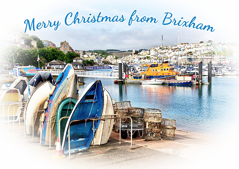 Sold out BX32  -Brixham  Marina - XMAS CARDS  Brixham