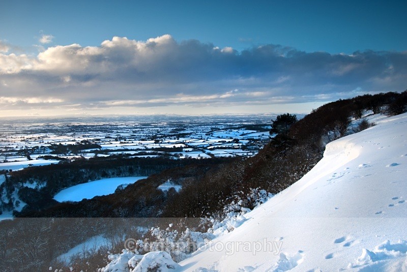 Winter Snow over lake Gormire . - Snow Scene's /Winter