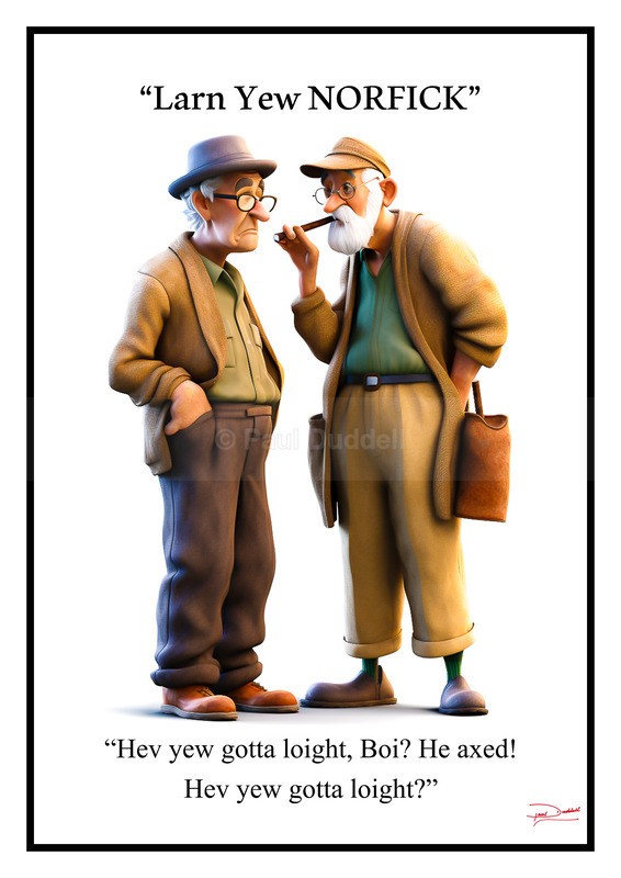 Norfolk Dialect Sayings Paintings by Paul Duddell, Whispers & Strokes - Artist, Painter, and Photographer