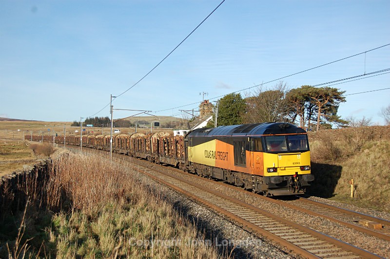 JL - 15.2.16 60095 6J37 Carlisle - Chirk, Greenholme Cottages - West Coast Main Line (north to south)