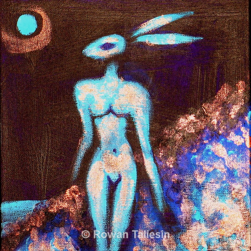 Night Harewoman © Rowan Taliesin  2009 - MYSTICAL AND MAGICAL GALLERY