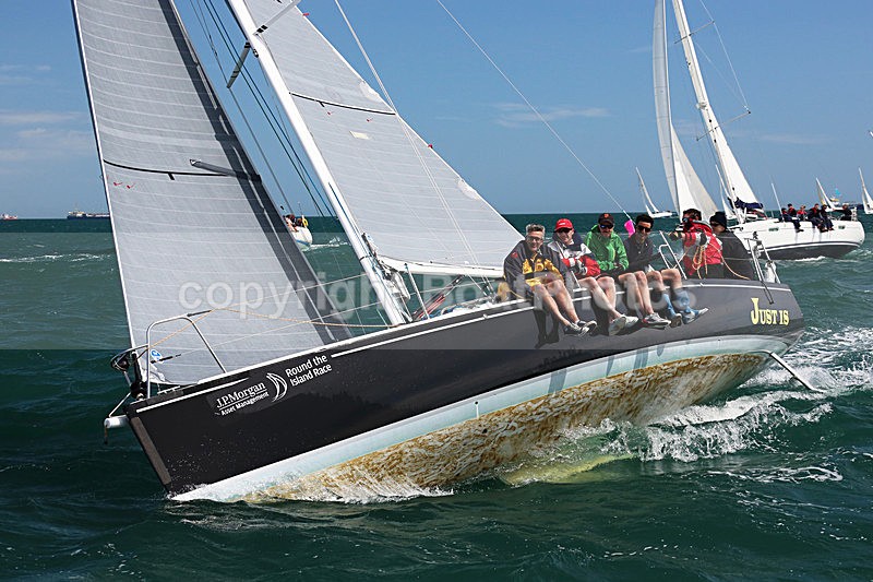 150627 JUST IS GBR1595R  WT7A8614_I - ROUND THE ISLAND RACE - SATURDAY 27th JUNE 2015