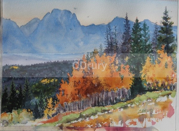 In to the Valley - Watercolor