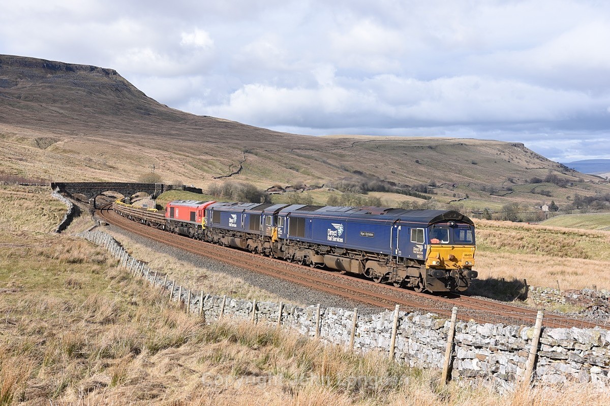 JL - 11.3.25 66425 66434 66117 6K05 Carlisle - Crewe, Ais Gill - Latest shots