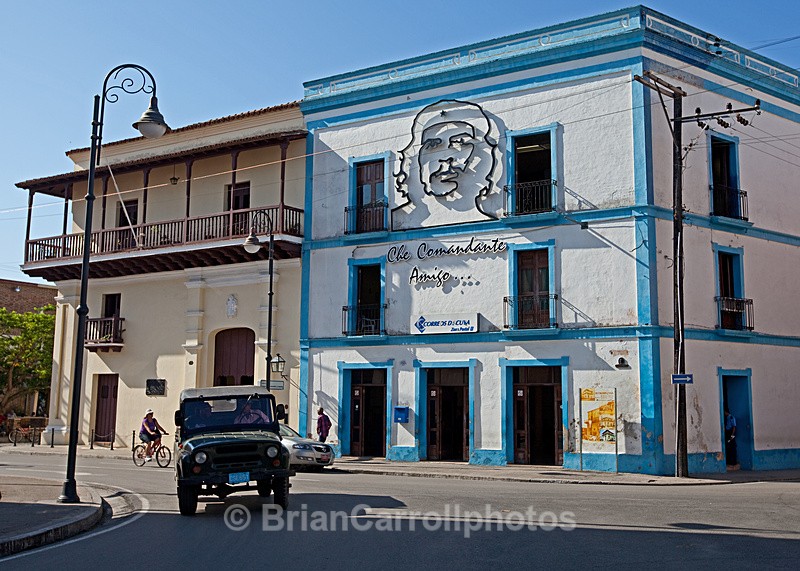 Post Office at Camaguey showing face of Che Guevara - Cuba, Island Tour 2010