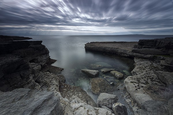 Long Exposure Of The Burren Shore At Doolin, Co. Clare, Ireland.