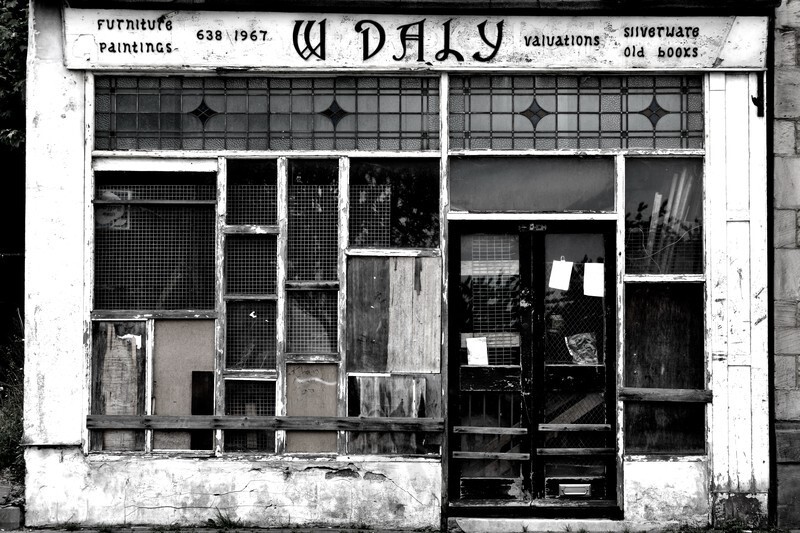 Derelict Shop Merseyside England - Monochrome