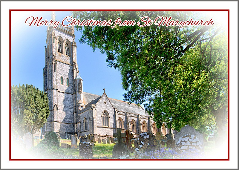 TQ206 St Marychurch - XMAS CARDS Torquay St Marychurch, Babbacombe and Cockington