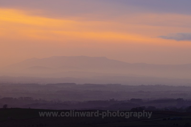 Sunset over Edan   ref 7160 - The Pennines and Cumbria