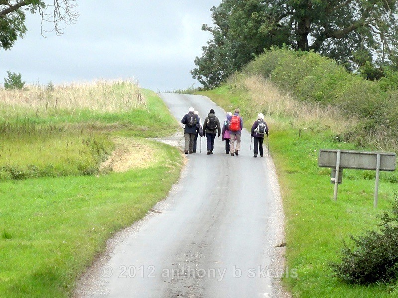 016 Youlthorpe sign behind us taking the left turn - SAINT PAULINUS PILGRIMAGE TRAIL