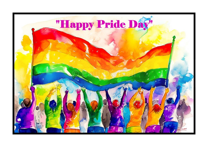 Spectrum of Joy, Pride Day Paintings by Paul Duddell, Whispers & Strokes - Artist, Painter, and Photographer
