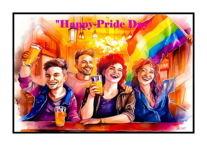 Spectrum of Joy, Pride Day Paintings by Paul Duddell, Whispers & Strokes - Artist, Painter, and Photographer