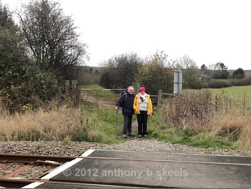 107 Crossing the line with a friend  to Danby Lodge - York Minster Walkers Collection 2024