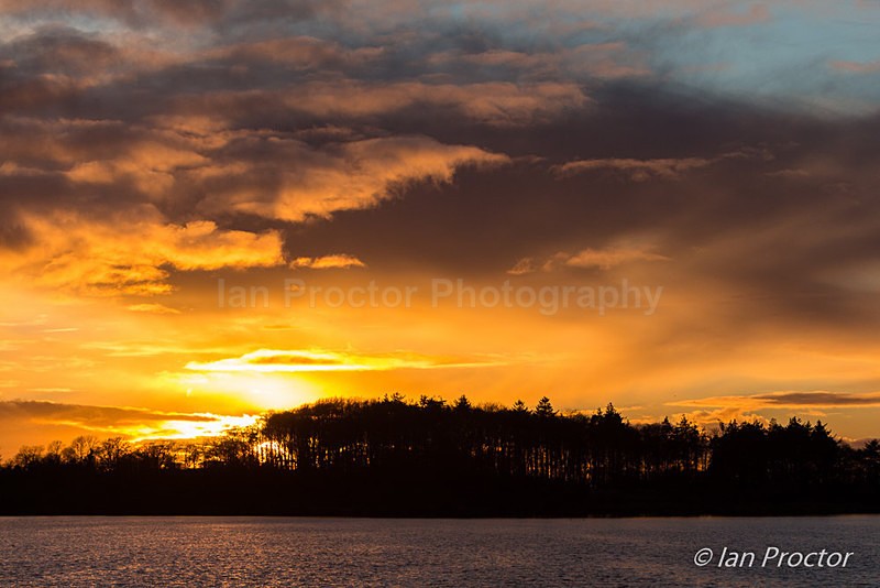 Setting sun at Stoneyford - County Antrim