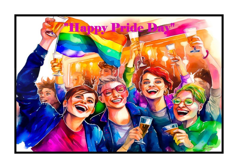 Spectrum of Joy, Pride Day Paintings by Paul Duddell, Whispers & Strokes - Artist, Painter, and Photographer