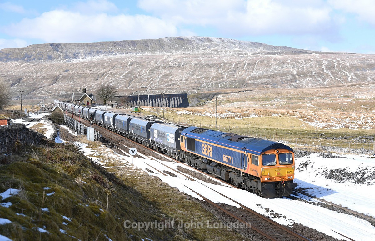 JL - 19.3.18 66771 Arcow - Pendleton, Ribblehead - Ribblehead sidings