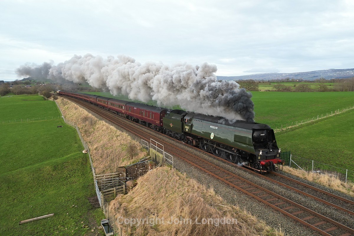 JL - 11.2.24 34067 'Tangmere' 1Z87 Carlisle - Man Picc, Langwathby - Langwathby