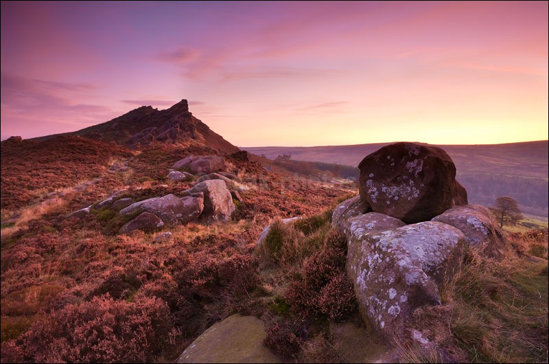 Glowing Dawn on Ramshaw Rocks - Peak District | Dark Peak