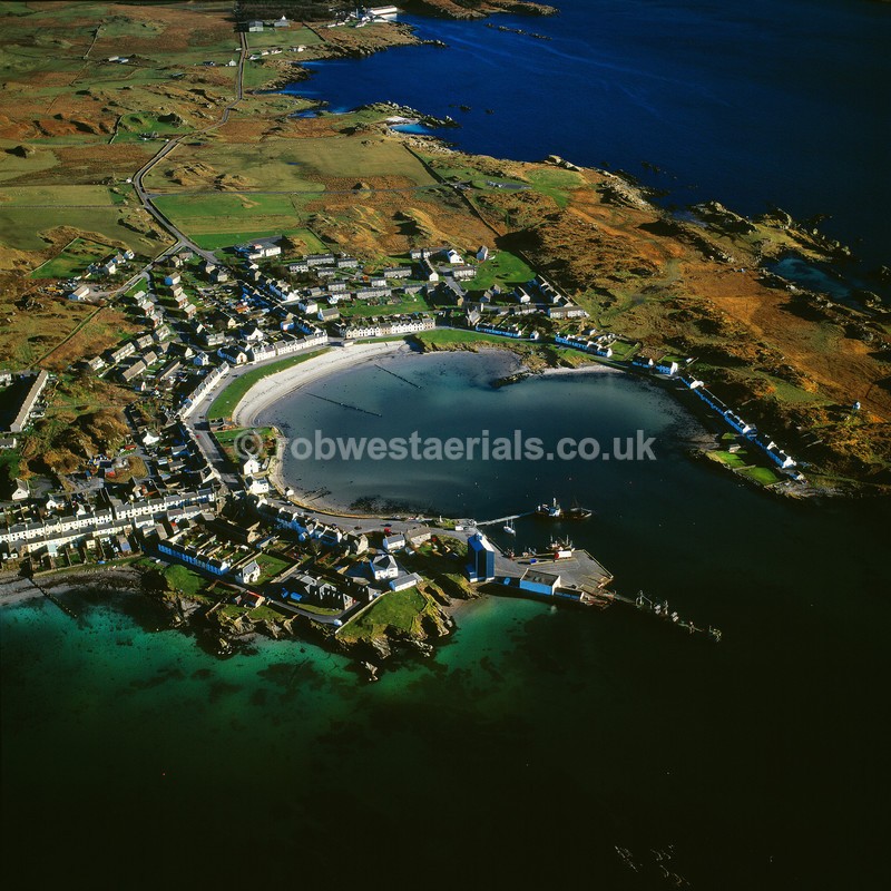 aerial pictures of Scottish west coast coastline coastal fishing towns villages Islands tourist attractions of Scotland