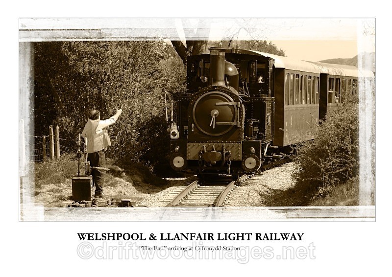 WLLR The Earl arrives at Cyfronydd with the 1540 from Welshpool - The Welshpool & Llanfair Light Railway