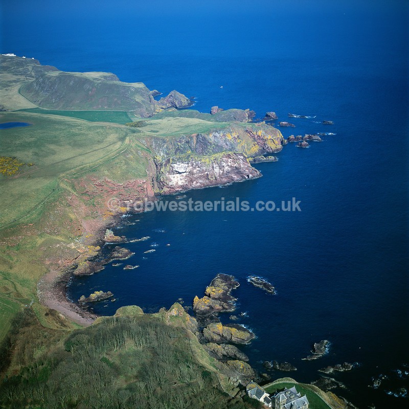 aerial pictures of Scotland east coast coastline at St Abbs