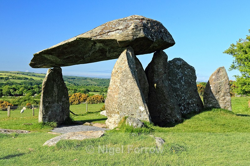 Pentre Ifan Burial Chamber - viewed from the portal end - Wales