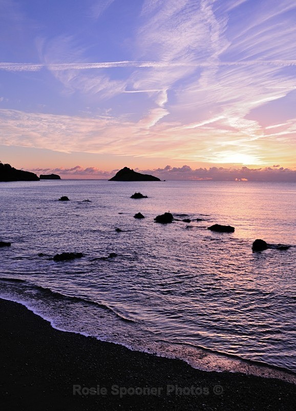 5 Sunrise at Meadfoot Beach Torquay Devon - Portrait Views
