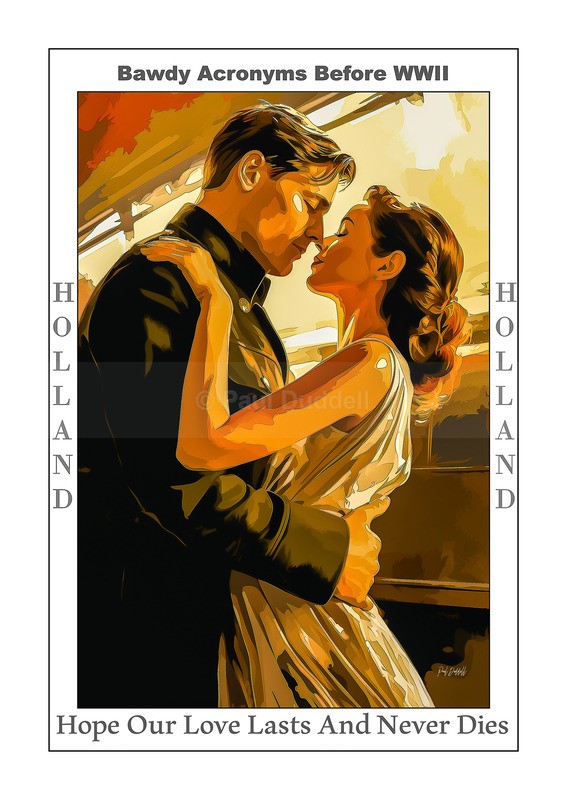 Bawdy Acronyms before WWII Paintings by Paul Duddell, Whispers & Strokes - Artist, Painter, and Photographer