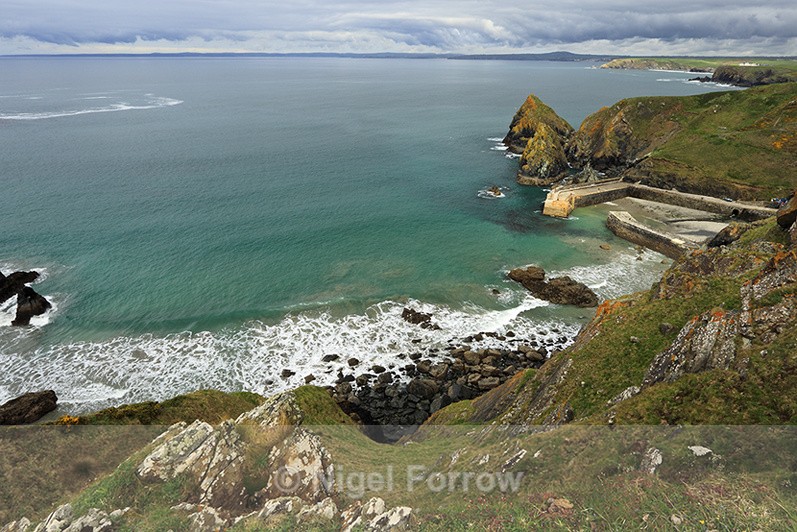 Mullion Cove, view towards Porthleven - Cornwall, England