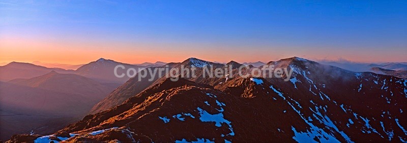 The Aonach Eagach Ridge, Glen Coe, Highland - Panoramic format