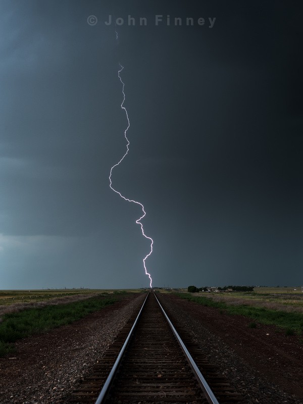 Railroad Lightning Bolt - Weather photography