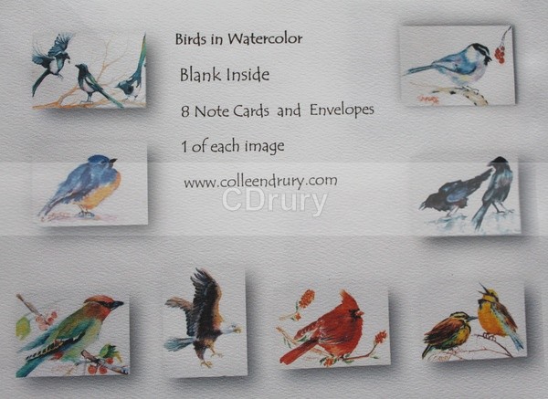BIRDS PACKAGE of  NOTECARDS - Notecard Packages (click on the image to see your options)