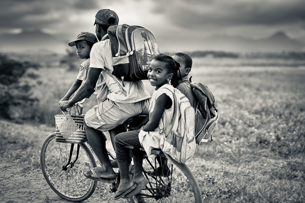 Madagascar, School, Bicycle