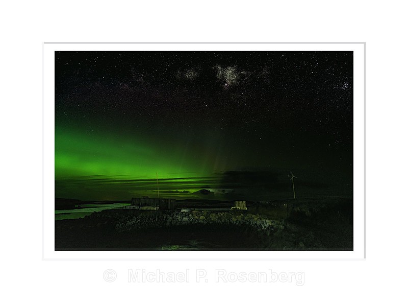 Aurora Borealis and Nebula - Lochmaddy - North Uist Scotland - Scotland, UK