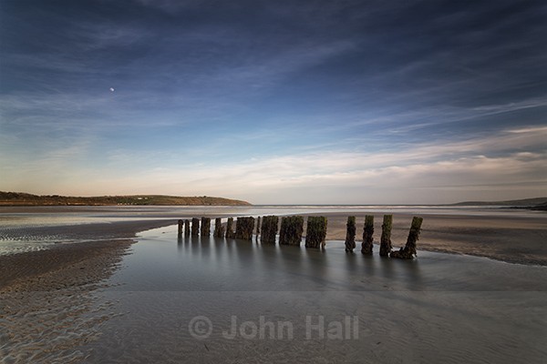 Moonrise Over Old Groynes, Harbour View, Kilbrittain, Co. Cork, Ireland.