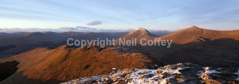 Ben More & Stob Binnean from Cruach Ardrain, Stirlingshire - Panoramic format