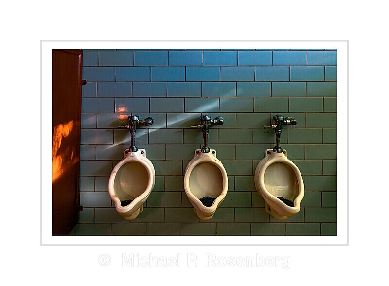 Three Urinals, Boys Room, ND - HOME ON THE PRARIE