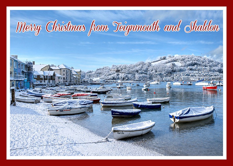 XM081 NEW 2026 - Xmas - Back Beach - XMAS CARDS Teignmouth and Shaldon
