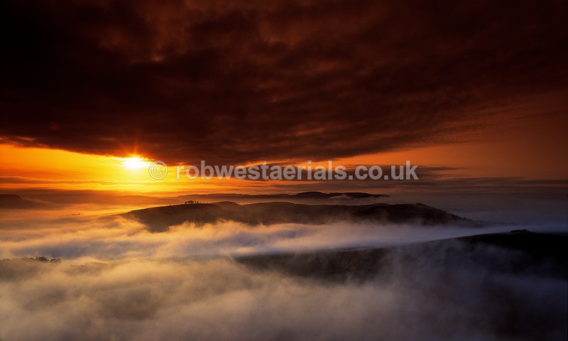 A00743L North Fife sunset in 1992 - Mountains, hills and moors