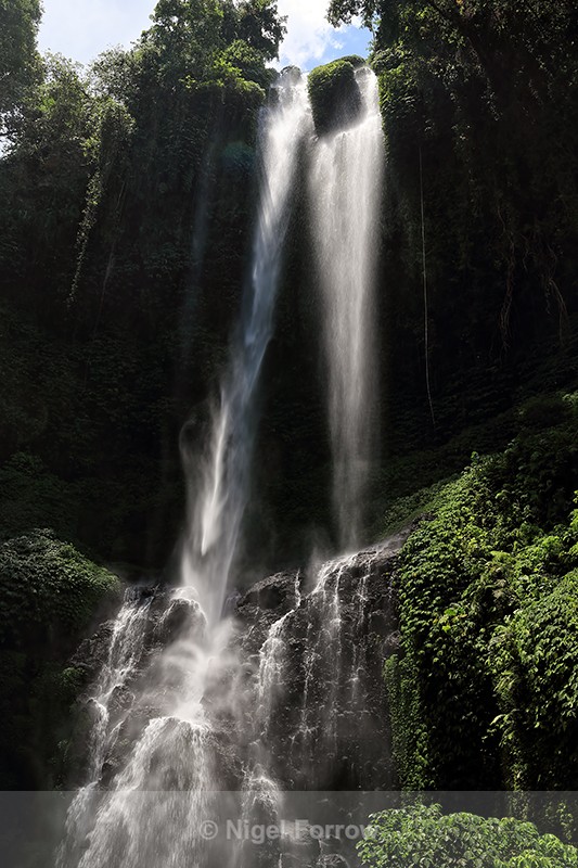 Sekumpul Waterfall cascading onto rocks, Bali - Bali, Indonesia
