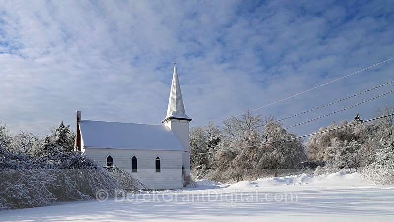 Summerville, New Brunswick Canada Ice Storm 2013 - Churches of New Brunswick
