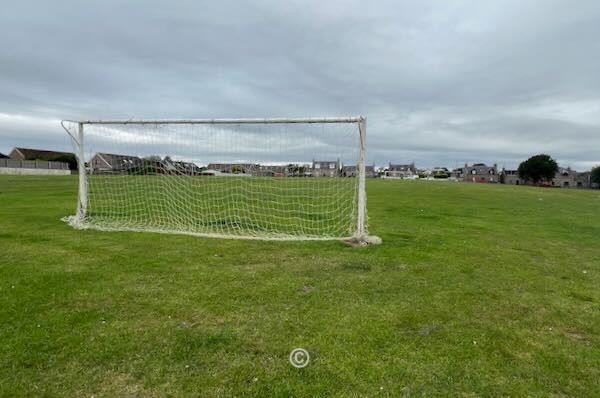 The Market Green, Inverurie. - 2003 Centenary Image for Inverurie Loco Works F.C. 1903-2003 and Locos 'A' Cup win.